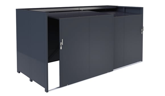 Boxen Schiebetür Mülltonnen Gerhardt Braun